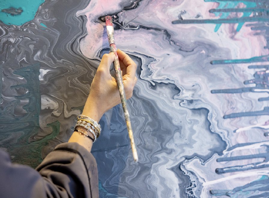 Amal Alsudairy Creating Art